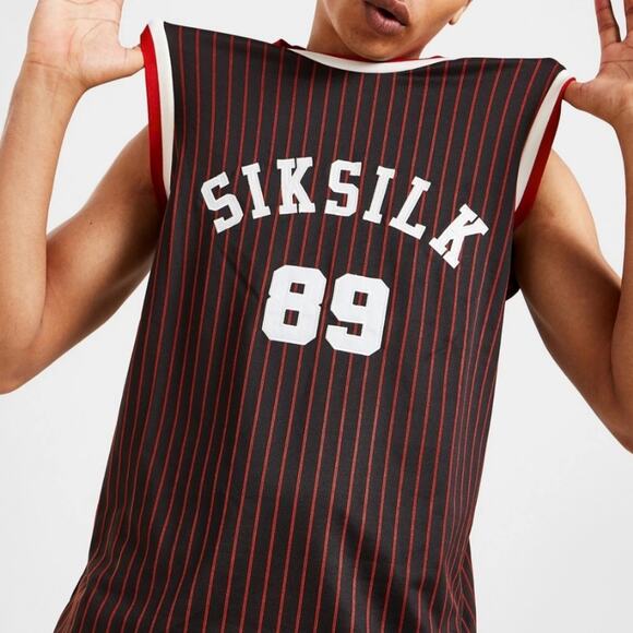 SikSilk Retro Classic Basketball Vest tank Size XS - Picture 2 of 14